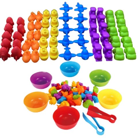 ZESTAW XXL DO NAUKI LICZENIA KOLORÓW CHWYTANIA GRA SORTER MONTESSORI ZESTAW XXL DO NAUKI LICZENIA KOLORÓW CHWYTANIA GRA SORTER MONTESSORI