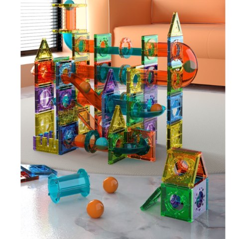 KLOCKI MAGNETYCZNE EDUKACJA KONSTRUKCYJNE 105el 3D KLOCKI MAGNETYCZNE EDUKACJA KONSTRUKCYJNE 105el 3D