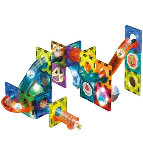KLOCKI MAGNETYCZNE KONSTRUKCYJNE ŚWIECĄCY TOR 3D KLOCKI MAGNETYCZNE KONSTRUKCYJNE ŚWIECĄCY TOR 3D