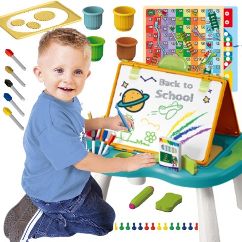 TABLICA EDUKACYJNA KREDOWA DWUSTRONNA STOLIK DO MALOWANIA GRY AKCESORIA TABLICA EDUKACYJNA KREDOWA DWUSTRONNA STOLIK DO MALOWANIA GRY AKCESORIA