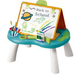 TABLICA EDUKACYJNA KREDOWA DWUSTRONNA STOLIK DO MALOWANIA GRY AKCESORIA