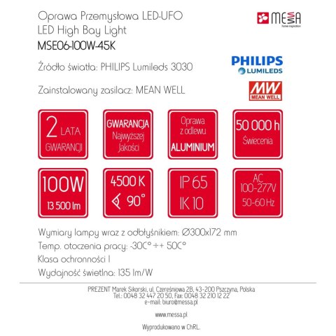 Oprawa przemysłowa LED Oprawa przemysłowa LED