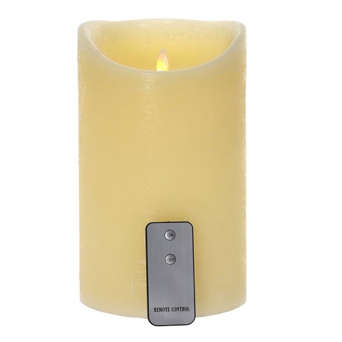 Duża świeca woskowa led z tańczącym płomieniem 15×25cm Duża świeca woskowa led z tańczącym płomieniem 15×25cm