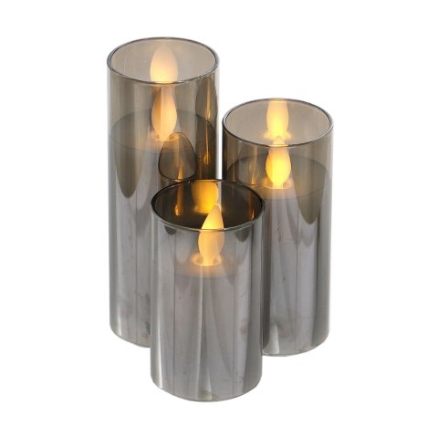 Komplet trzech świec woskowych LED5x7,5/10x12,5cm Komplet trzech świec woskowych LED5x7,5/10x12,5cm