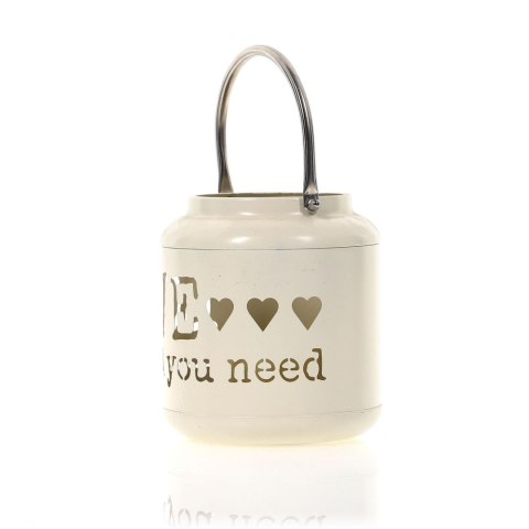 Lampion metalowy kremh=16,5cm Lampion metalowy kremh=16,5cm