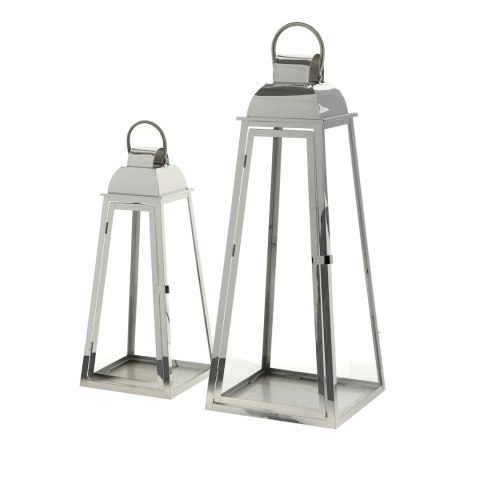 Latarnia metalowa srebrny chrom s/2 h=50/71cm Latarnia metalowa srebrny chrom s/2 h=50/71cm