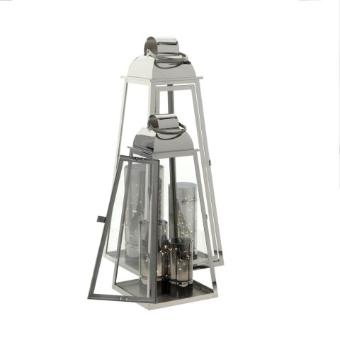 Latarnia metalowa srebrny chrom s/2 h=50/71cm Latarnia metalowa srebrny chrom s/2 h=50/71cm