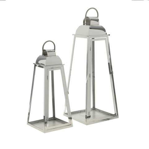 Latarnia metalowa srebrny chrom s/2 h=50/71cm Latarnia metalowa srebrny chrom s/2 h=50/71cm
