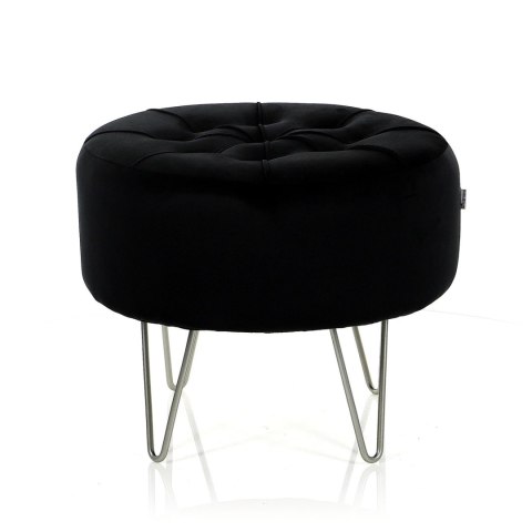 Pufa Alia-czarna/sr; ⌀ 47cm x 38cm Pufa Alia-czarna/sr; ⌀ 47cm x 38cm