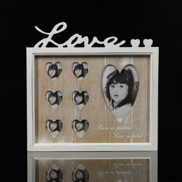 Drewniana nowoczesna ramka ,,love'' 33x33cm