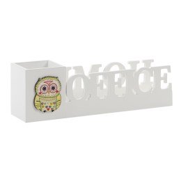 Mały organizer biurkowy z żółtą sową 30,5×8×10cm