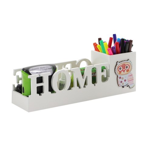 Mały organizer biurkowy z żółtą sową 30,5×8×10cm Mały organizer biurkowy z żółtą sową 30,5×8×10cm