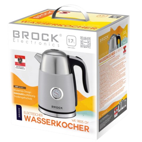 CZAJNIK ELEKTRYCZNY STAL NIERDZEWNA WK9805GY Brock CZAJNIK ELEKTRYCZNY STAL NIERDZEWNA WK9805GY Brock