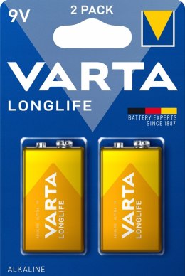 BATERIA ALKALICZNA VARTA LONGLIFE 9V 6LR61 2 SZT.