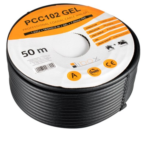 KABEL ANTENOWY ŻEL COAXIALNY PCC102 50m PE 6,8 mm KABEL ANTENOWY ŻEL COAXIALNY PCC102 50m PE 6,8 mm