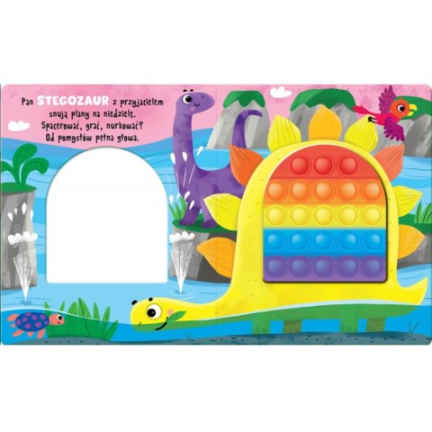 KSIĄŻECZKA SENSORYCZNA Z POP IT WESOŁE DINOZAURY KSIĄŻECZKA SENSORYCZNA Z POP IT WESOŁE DINOZAURY