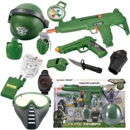 DUŻY ZESTAW WOJSKOWY PISTOLET KARABIN KASK NÓŻ