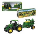DUŻY ZESTAW CIĄGNIK TRAKTOR ROLNICZY Z PRZYCZEPĄ