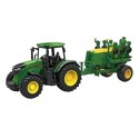 DUŻY ZESTAW CIĄGNIK TRAKTOR ROLNICZY Z PRZYCZEPĄ