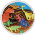 PODSTAWA GIPSOWA DO MALOWANIA DINOZAURY ARTYSTA FARBKI + AKCESORIA