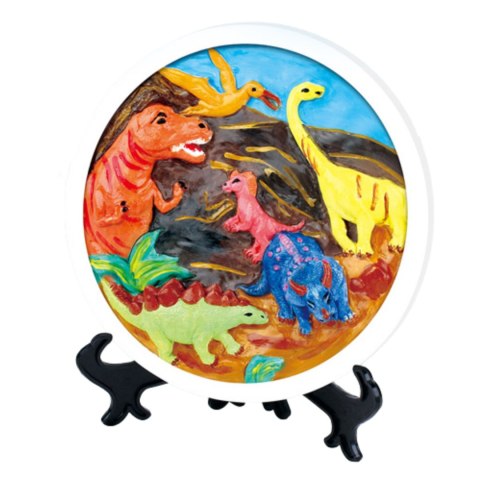 PODSTAWA GIPSOWA DO MALOWANIA DINOZAURY ARTYSTA FARBKI + AKCESORIA PODSTAWA GIPSOWA DO MALOWANIA DINOZAURY ARTYSTA FARBKI + AKCESORIA