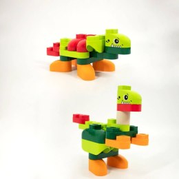 DINOZAURY Z KLOCKÓW DLA MALUSZKA 3 W 1, 37 EL.