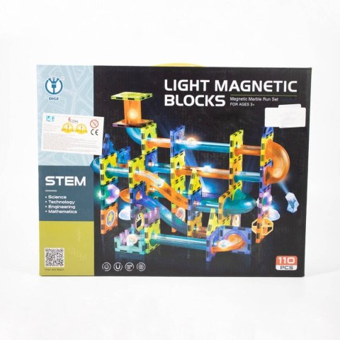 KLOCKI MAGNETYCZNE ZJEŻDŻALNIA 110 EL. ZE ŚWIATŁEM KLOCKI MAGNETYCZNE ZJEŻDŻALNIA 110 EL. ZE ŚWIATŁEM
