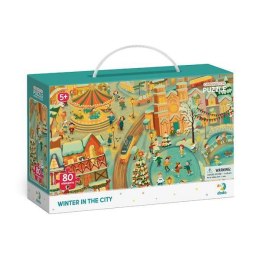 Puzzle Obserwacyjne 80 el. Zima w mieście 300352