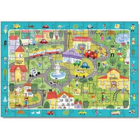 Puzzle Obserwacyjne Zycie w miescie, 80 el. 300135 Puzzle Obserwacyjne Zycie w miescie, 80 el. 300135