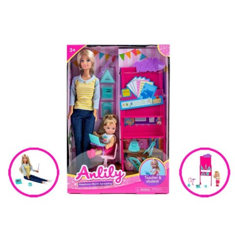 LALKA ANLILY 30 CM ZESTAW NAUCZYCIELKI LALKA ANLILY 30 CM ZESTAW NAUCZYCIELKI