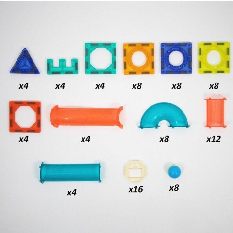 KLOCKI MAGNETYCZNE ZJEŻDŻALNIE 96 ELEMENTÓW KLOCKI MAGNETYCZNE ZJEŻDŻALNIE 96 ELEMENTÓW