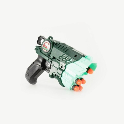 ŁOWCA DINOZAURÓW - PISTOLET NA MIĘKKIE POCISKI + 6 ŁOWCA DINOZAURÓW - PISTOLET NA MIĘKKIE POCISKI + 6