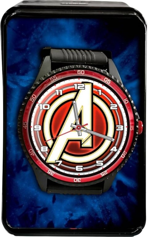 Zegarek analogowy w metalowym opakowaniu Avengers Zegarek analogowy w metalowym opakowaniu Avengers