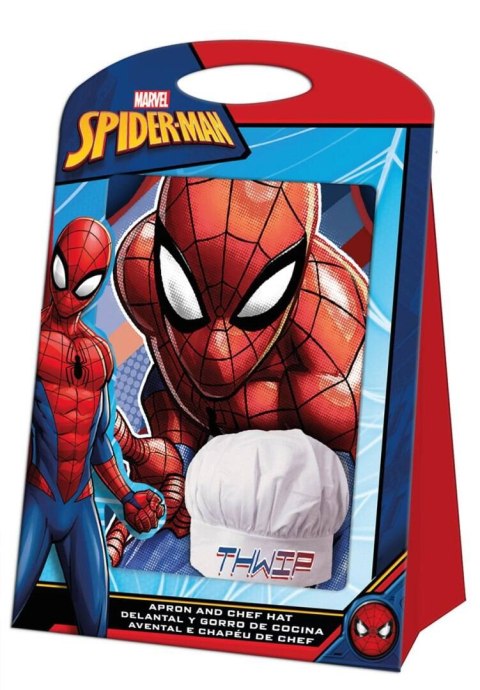Spiderman Zestaw fartuch + czapka szefa kuchni Spiderman Zestaw fartuch + czapka szefa kuchni