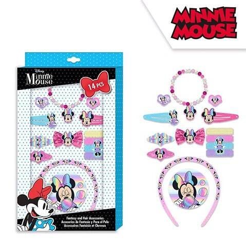 Zestaw akcesoriów do włosów Myszka Minnie 14 elementów Zestaw akcesoriów do włosów Myszka Minnie 14 elementów