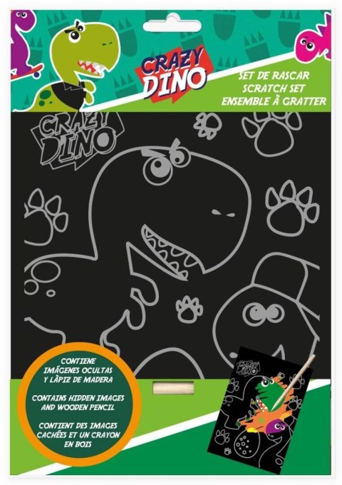 Zestaw kreatywny - wydrapywanka / scrapbook Crazy Dino Zestaw kreatywny - wydrapywanka / scrapbook Crazy Dino