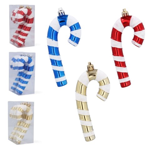 Zawieszki CUKIERKOWA LASKA 13cm - Komplet 4 szt. - Kolor: BOŻONARODZENIOWA CZERWIEŃ Zawieszki CUKIERKOWA LASKA 13cm - Komplet 4 szt. - Kolor: BOŻONARODZENIOWA CZERWIEŃ