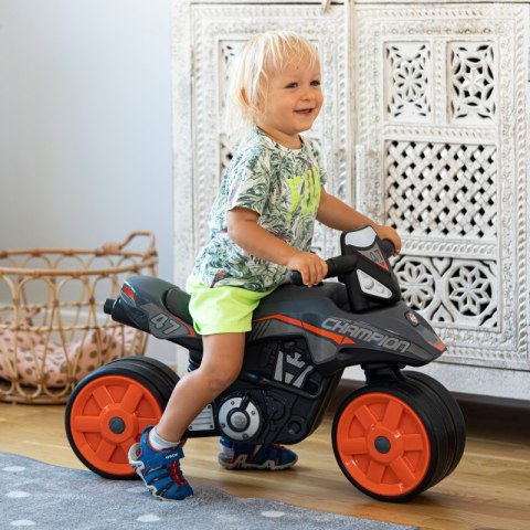 FALK Jeździk Motorek Street Champion Czarny Szerokie Ciche Koła od 2 Lat z Recyklingu FALK Jeździk Motorek Street Champion Czarny Szerokie Ciche Koła od 2 Lat z Recyklingu