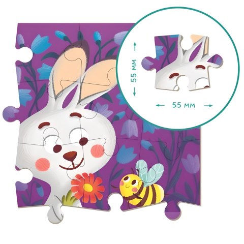 Puzzle Kolorowanka Zajaczek 300121 Puzzle Kolorowanka Zajaczek 300121