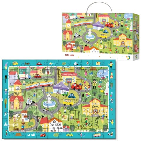 Puzzle Obserwacyjne Zycie w miescie, 80 el. 300135 Puzzle Obserwacyjne Zycie w miescie, 80 el. 300135