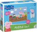 PUZZLE ŚWINKA PEPPA 60 ELEMENTÓW Z FIGURKĄ GEORGA KOLOROWA UKŁADANKA PUZZLE ŚWINKA PEPPA 60 ELEMENTÓW Z FIGURKĄ GEORGA KOLOROWA UKŁADANKA