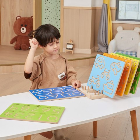 VIGA Tablica Grafomotoryczna Duże Litery Nauka Pisania VIGA Tablica Grafomotoryczna Duże Litery Nauka Pisania