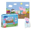 PUZZLE ŚWINKA PEPPA 60 ELEMENTÓW Z FIGURKĄ GEORGA KOLOROWA UKŁADANKA PUZZLE ŚWINKA PEPPA 60 ELEMENTÓW Z FIGURKĄ GEORGA KOLOROWA UKŁADANKA