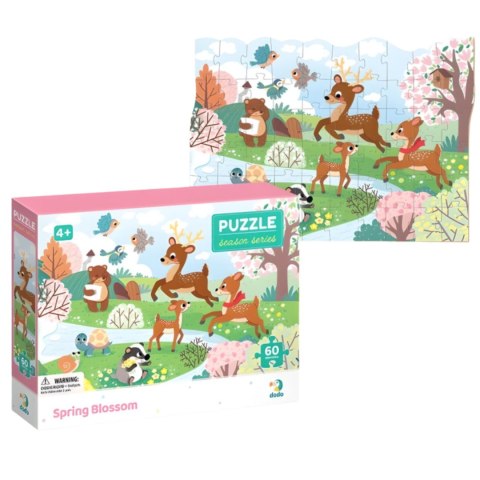 PUZZLE WIOSENNE KWIATY 60 ELEMENTÓW KOLOROWA UKŁADANKA DLA NAJMŁODSZYCH
