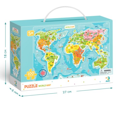 Puzzle Mapa Swiata, 100 el. 300123 Puzzle Mapa Swiata, 100 el. 300123