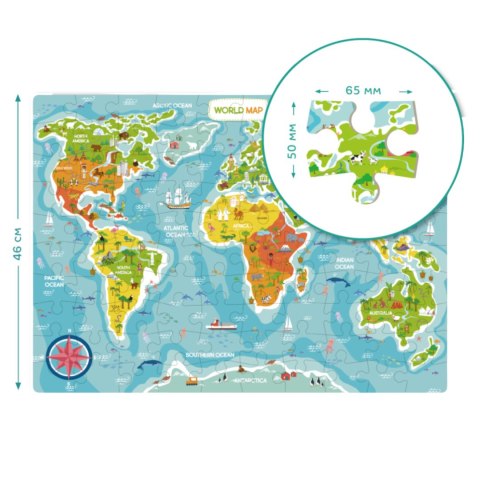 Puzzle Mapa Swiata, 100 el. 300123 Puzzle Mapa Swiata, 100 el. 300123