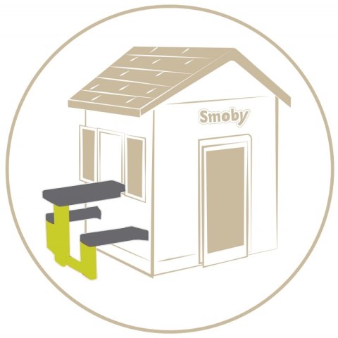 SMOBY Stolik Piknikowy do Domków Ogrodowych SMOBY Stolik Piknikowy do Domków Ogrodowych