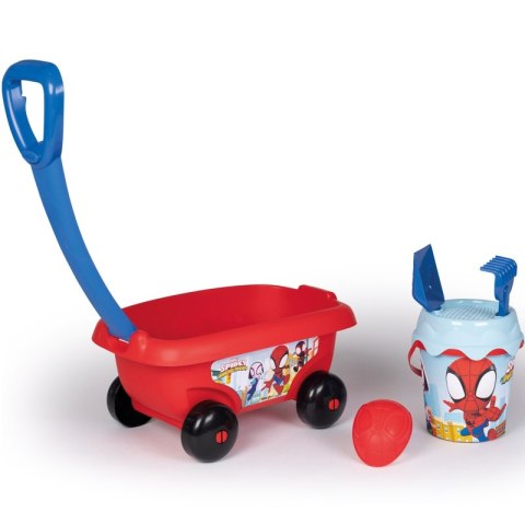 SMOBY Wózek i Zestaw do Piasku z Motywem Spiderman SMOBY Wózek i Zestaw do Piasku z Motywem Spiderman