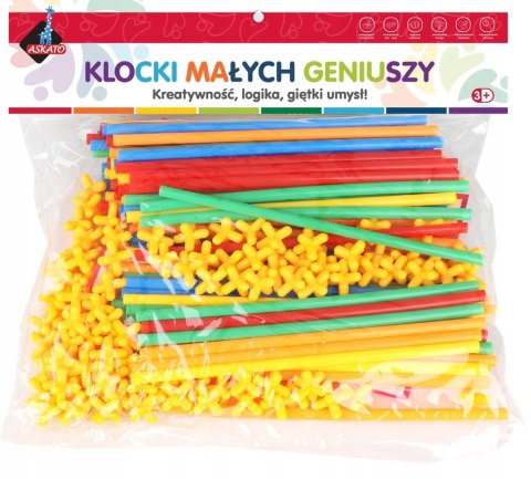 KLOCKI MAŁYCH GENIUSZY SŁOMKI KONSTRUKCYJNE 200 EL KLOCKI MAŁYCH GENIUSZY SŁOMKI KONSTRUKCYJNE 200 EL