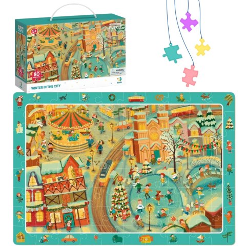 Puzzle Obserwacyjne 80 el. Zima w mieście 300352 Puzzle Obserwacyjne 80 el. Zima w mieście 300352